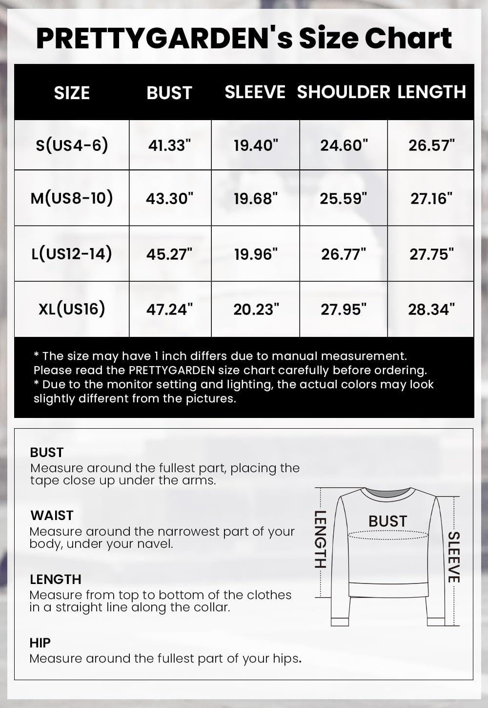 PRETTYGARDEN Women's Fall Sweaters Casual Crew Neck Long Sleeve Pullover Tops Ribbed Knit Loose Fit Winter Clothes