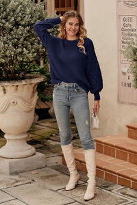 Winter Crewneck Loose Chunky Knit Pullover Sweaters