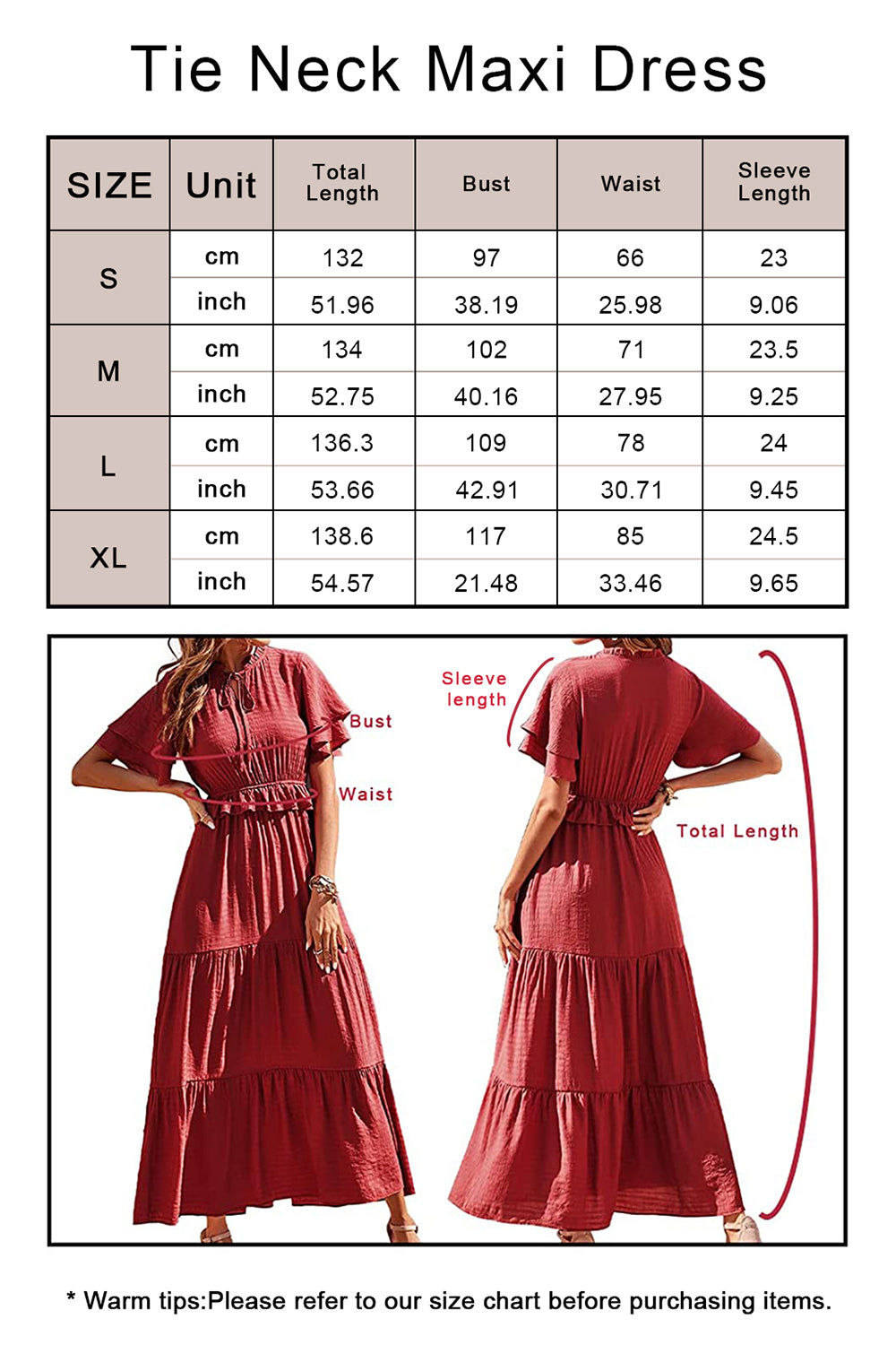 Women's Ruffle Boho Long Maxi Dress