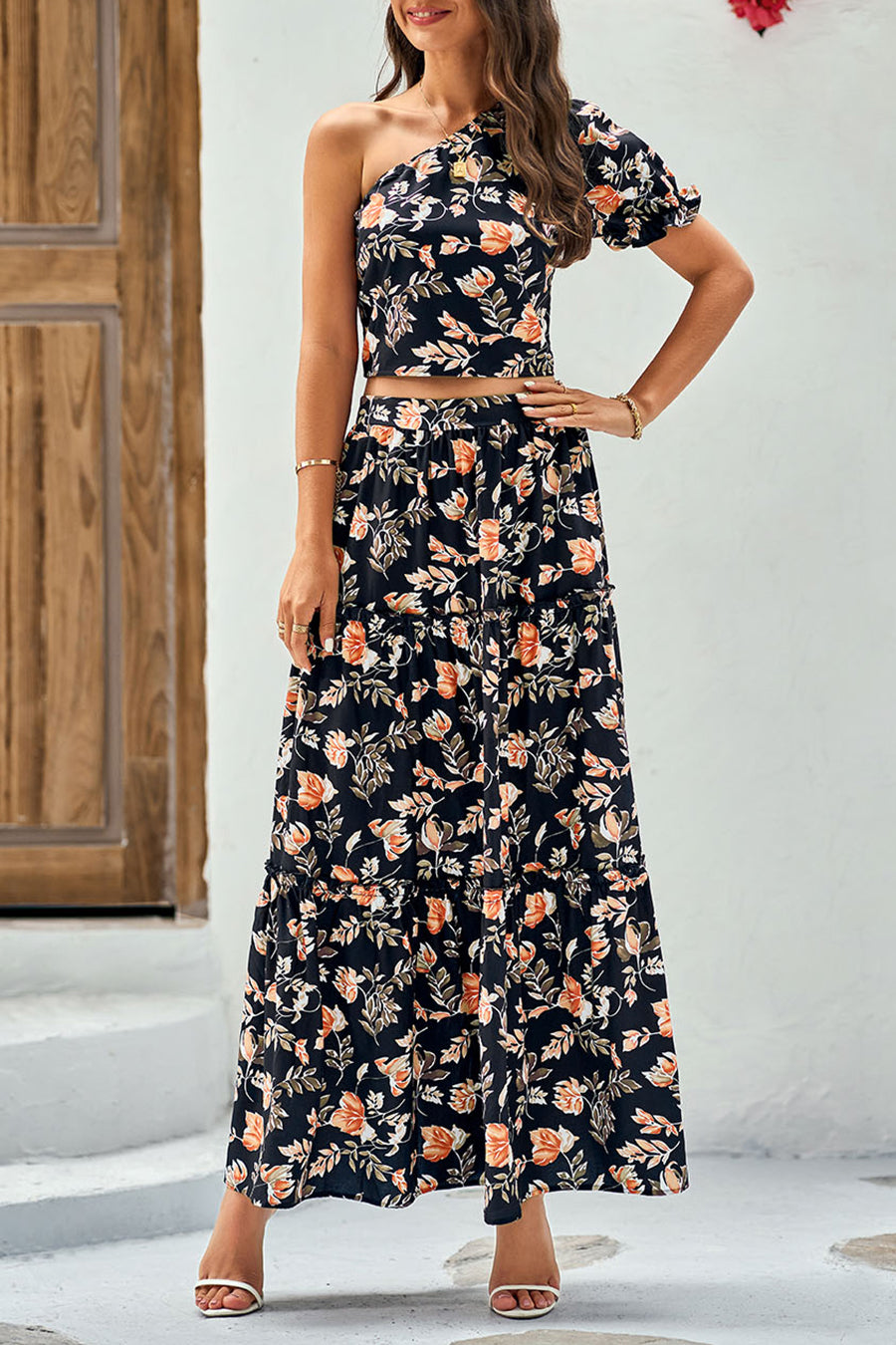 Crop top deals maxi dress