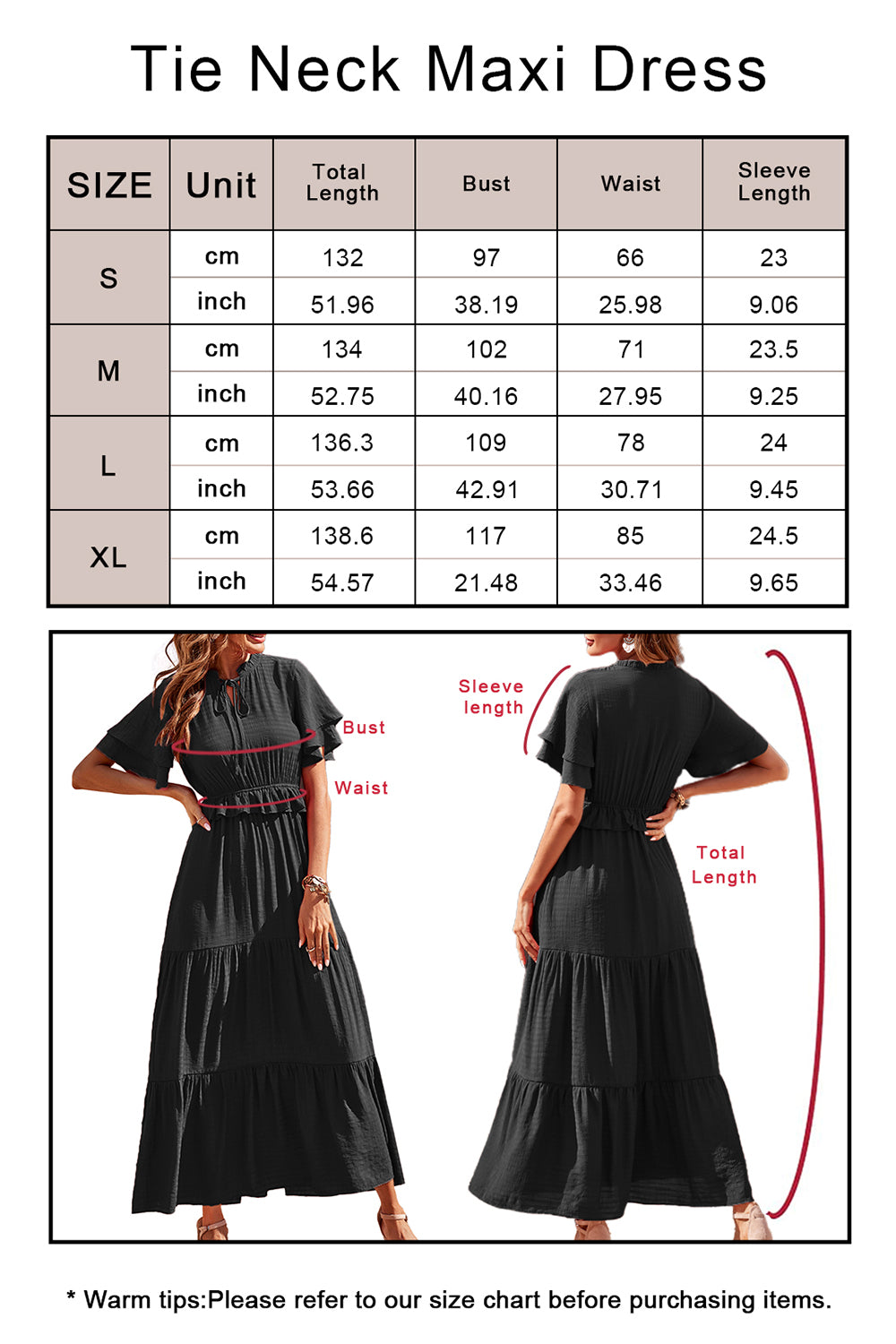 Women's Ruffle Boho Long Maxi Dress