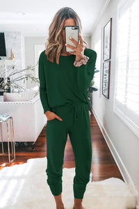 Black Two Pieces Oversized Fall Tracksuit