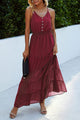 Summer Spaghetti Strap Sleeveless High Waist Beach Maxi Dress