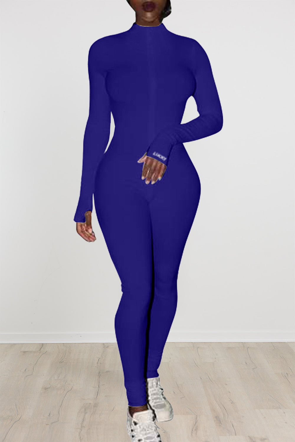 Sexy Long Sleeve Turtleneck Zipper One Piece Romper Outfits