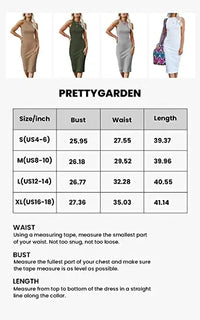 Crewneck Sleeveless Tank Top Dresses PRETTYGARDEN