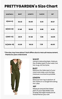 Deep V Neck Wrap Drawstring Waist Jumpsuit PRETTYGARDEN