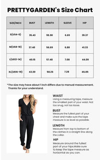 PRETTYGARDEN Jumpsuits for Women Dressy Summer Casual Short Sleeve Romper Spring Airport Beach Vacation Travel Outfits PRETTYGARDEN