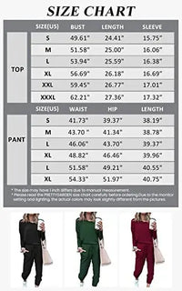 PRETTYGARDEN Lounge Outfit Long Sleeve Crewneck Pullover Tops High Waisted Pants Set Tracksuit PRETTYGARDEN