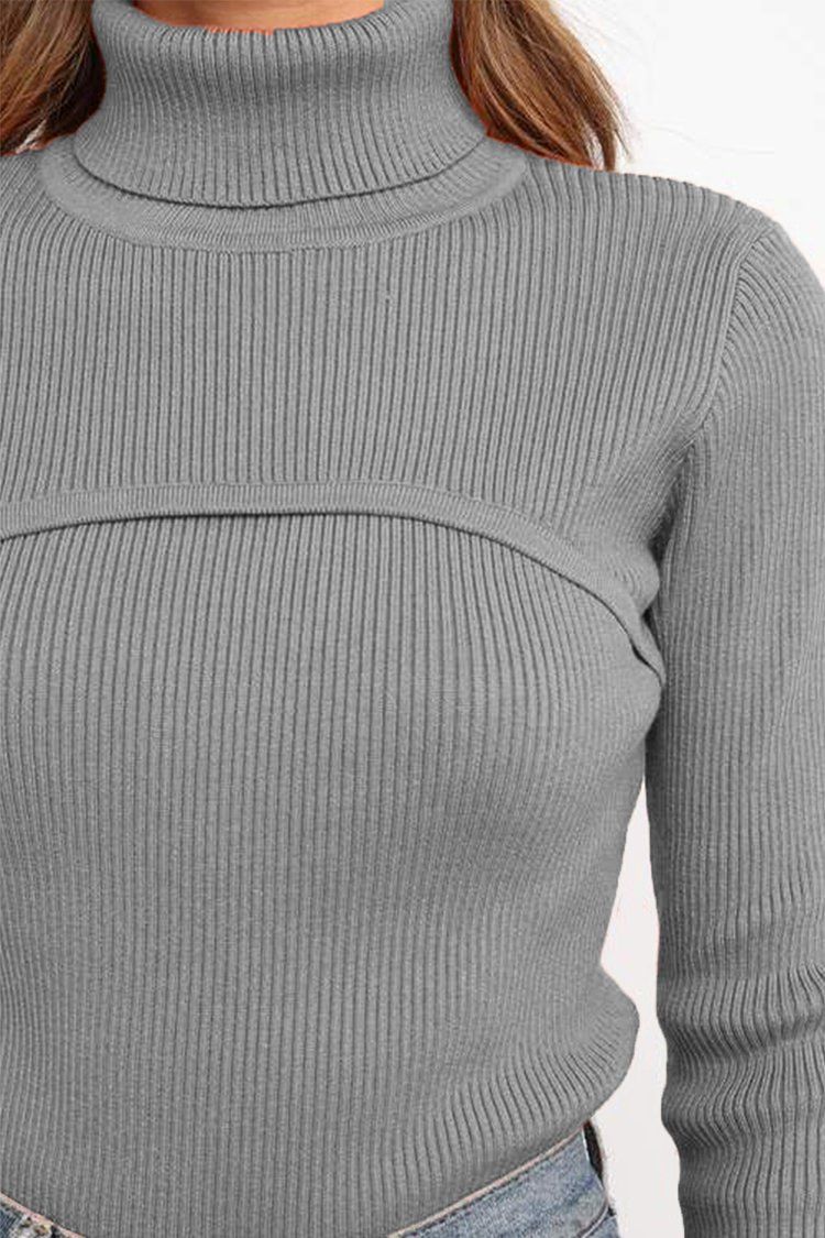 PRETTYGARDEN Women Turtleneck Sweater Long Sleeves Knit Tunic Tops PRETTYGARDEN