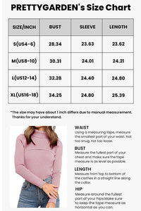 PRETTYGARDEN Women Turtleneck Sweater Long Sleeves Knit Tunic Tops PRETTYGARDEN