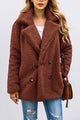 PRETTYGARDEN Women's Fashion Long Sleeve Lapel 4 buttons front Faux Shearling Shaggy Oversized Coat Jacket with Pockets Warm Winter PRETTYGARDEN