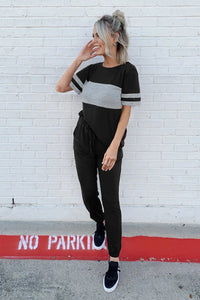 PRETTYGARDEN Women's Two Piece Lounge Sets Spring Summer Jogger Pants Vacation Outfits Travel Airplane Matching Clothes PRETTYGARDEN