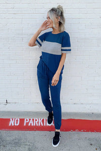 PRETTYGARDEN Women's Two Piece Lounge Sets Spring Summer Jogger Pants Vacation Outfits Travel Airplane Matching Clothes PRETTYGARDEN