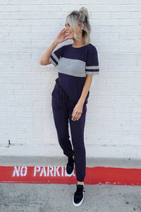 PRETTYGARDEN Women's Two Piece Lounge Sets Spring Summer Jogger Pants Vacation Outfits Travel Airplane Matching Clothes PRETTYGARDEN