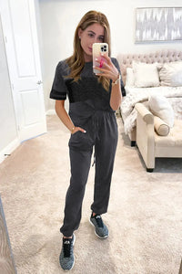 PRETTYGARDEN Women's Two Piece Lounge Sets Spring Summer Jogger Pants Vacation Outfits Travel Airplane Matching Clothes PRETTYGARDEN