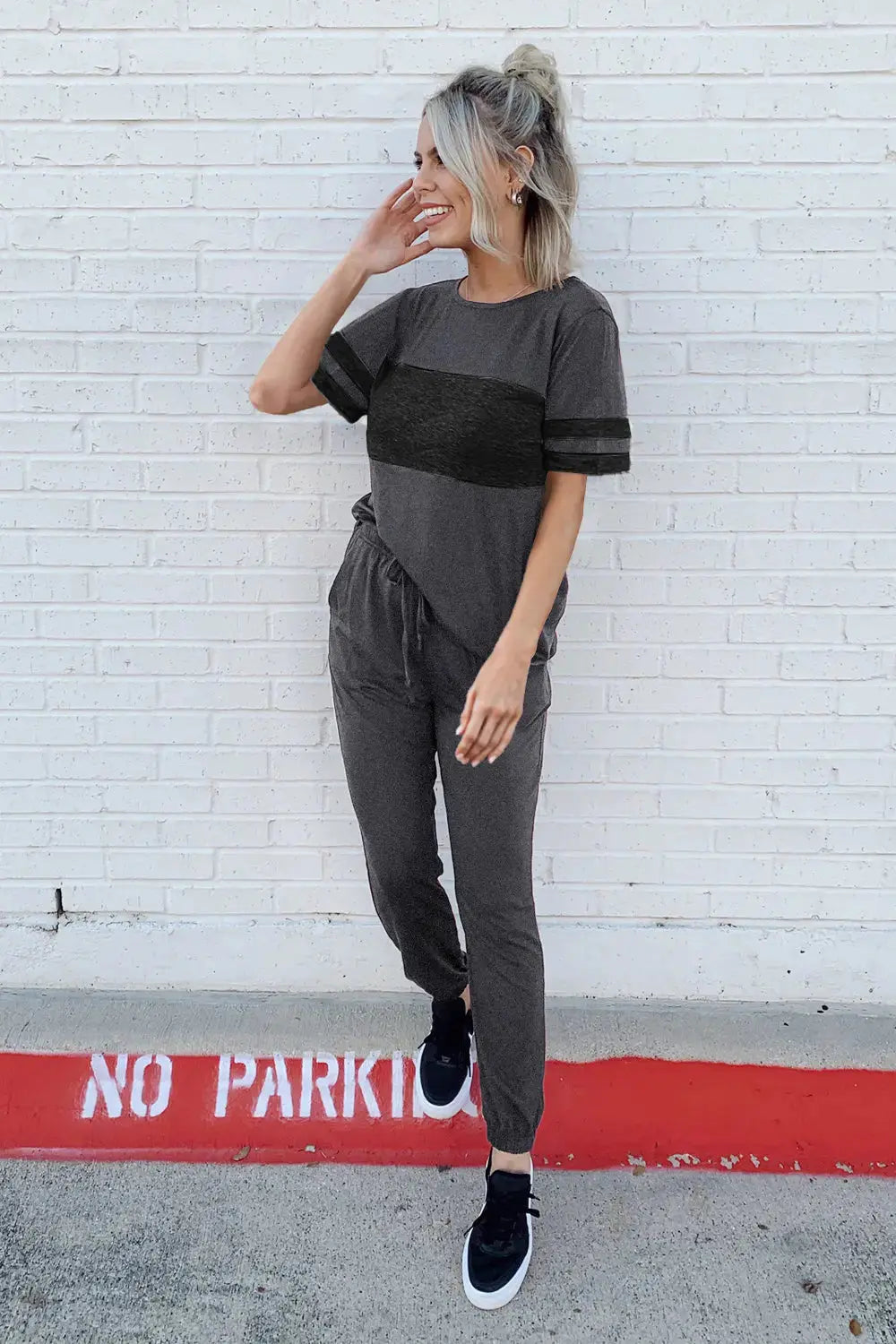 PRETTYGARDEN Women's Two Piece Lounge Sets Spring Summer Jogger Pants Vacation Outfits Travel Airplane Matching Clothes PRETTYGARDEN