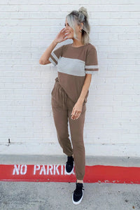 PRETTYGARDEN Women's Two Piece Lounge Sets Spring Summer Jogger Pants Vacation Outfits Travel Airplane Matching Clothes PRETTYGARDEN