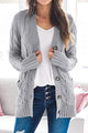 PRETTYGARDEN Womens Long Sleeve Open Front Knitted Cardigan Sweater Button Down Chunky Outwear Coat with Pockets PRETTYGARDEN