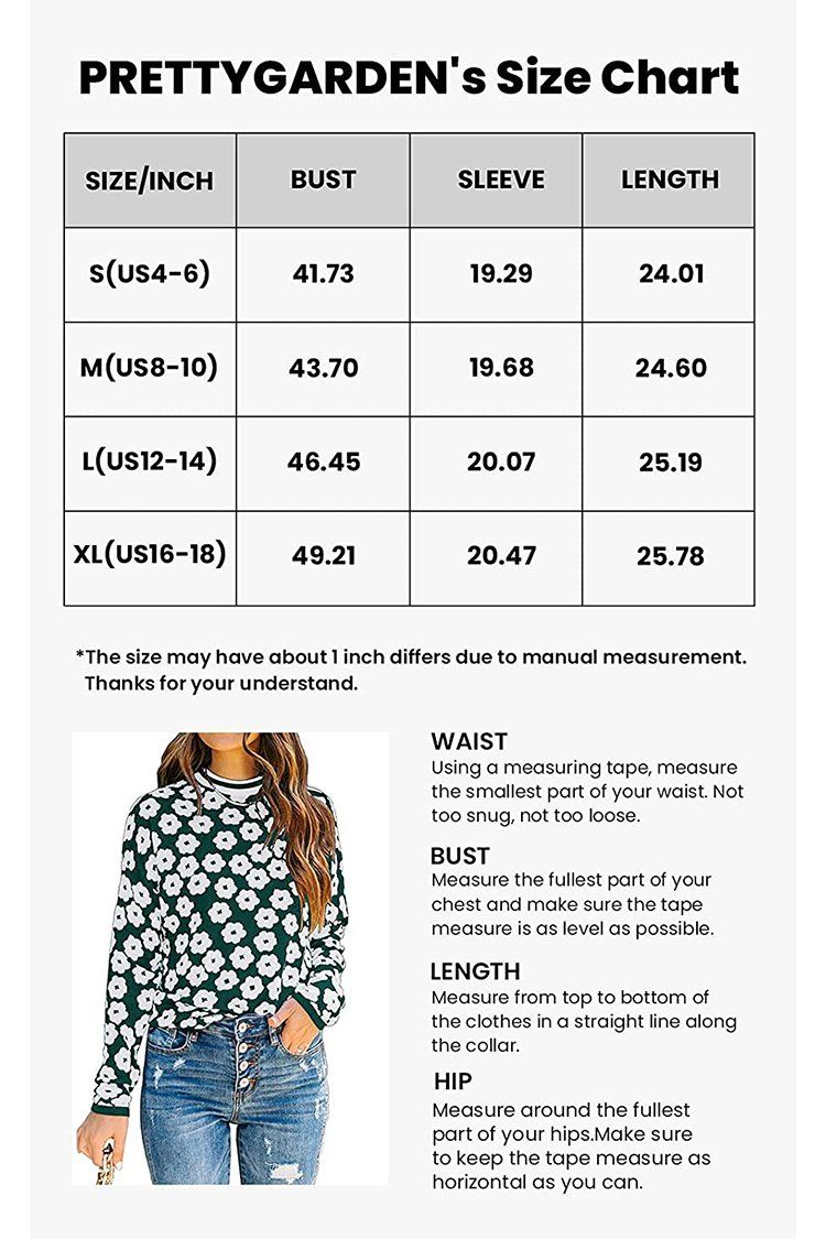 PRETTYGARDEN Womens Mock Neck Knitted Sweater Long Sleeve Floral Print Sweater Top PRETTYGARDEN