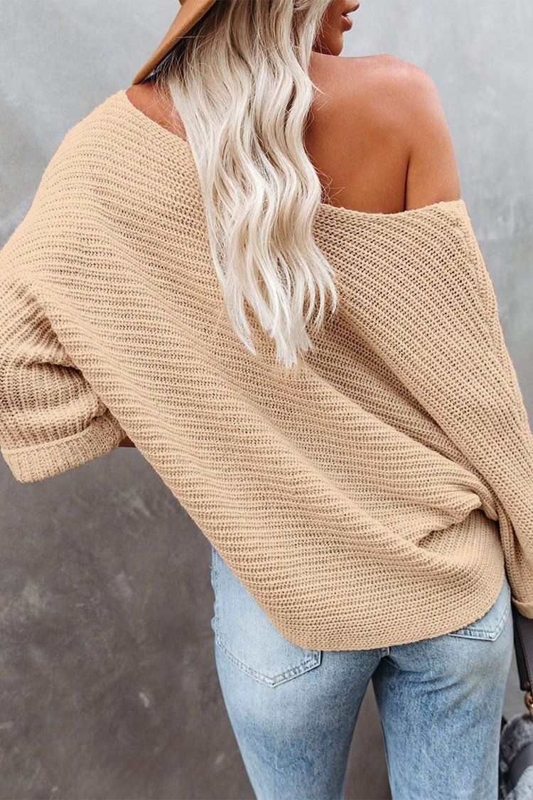 PRETTYGARDEN Womens Off Shoulder Sweater Dolman sleeves Pullover Sweater Loose Fit Knit Sweater PRETTYGARDEN