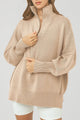 Oversized Long Sleeve Casual 1/4 Zip Up Sweatshirts Pullover