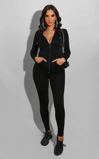 Two Piece Tracksuit Set Long Sleeve Zipper Hoodie with Sweatpants Workout Set PRETTYGARDEN