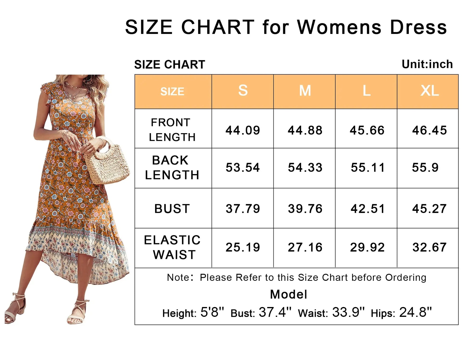 Women's Floral V Neck Cap Sleeves Boho High Low Flowy Midi Long Sun Dresses PRETTYGARDEN