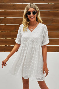 Womens Short Sleeves Short Dress